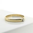 Image 5 of 18 carat gold solitaire ring with 0.05 ct diamond.