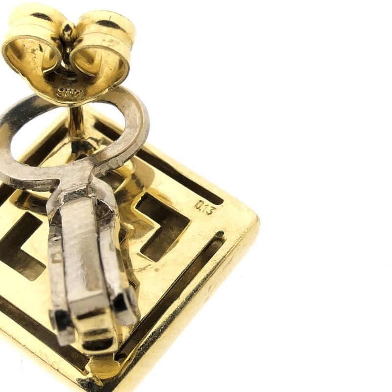 Image 7 of Gold stud earrings with diamond | 0.26 ct.