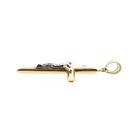 Afbeelding 9 van Bicolor gouden hanger van een kruis met corpus | INRI