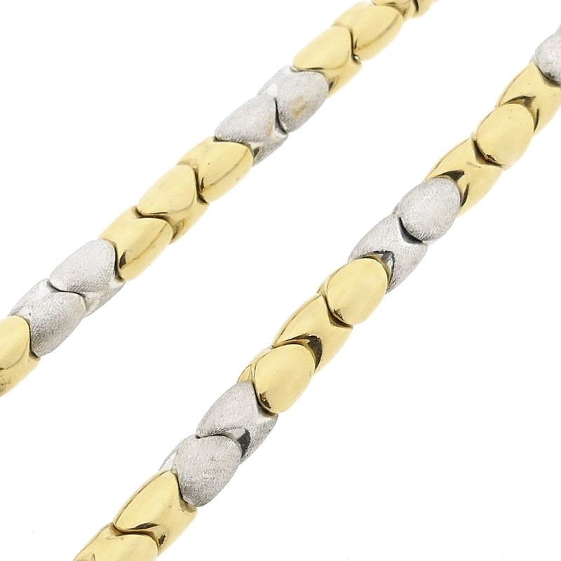 Image 9 of Two-tone gold fantasy link necklace