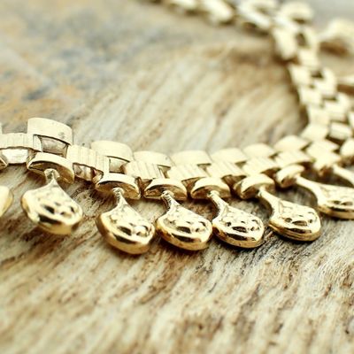Image 2 of 18-karat gold Bismarck/fantasy link necklace | 44 cm