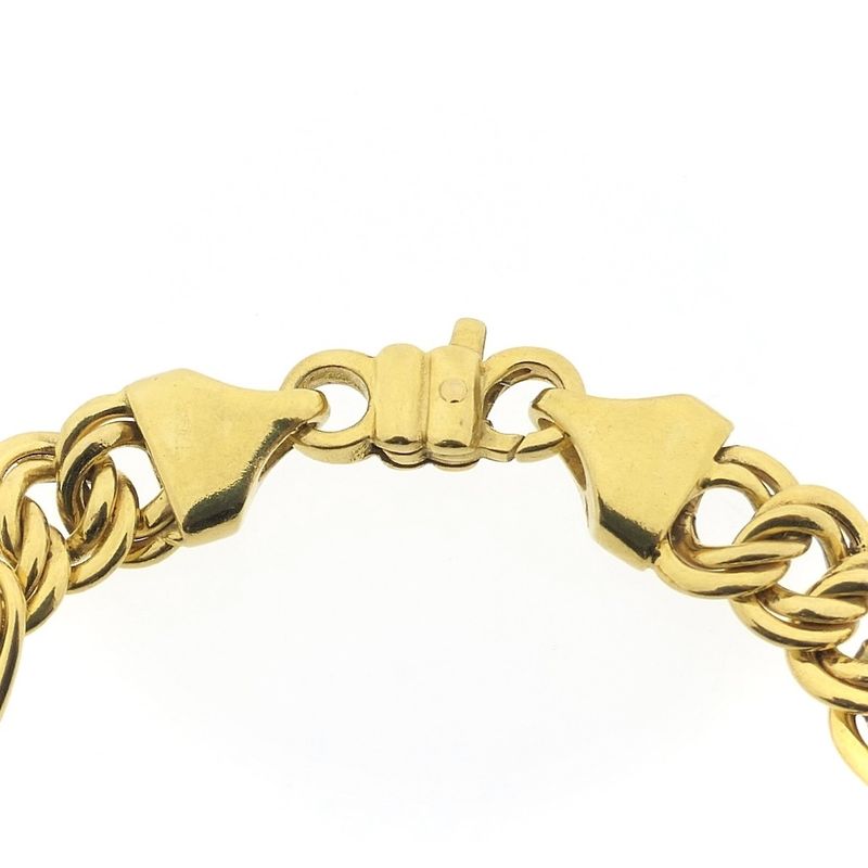 Image 4 of Gold flat Figaro/Prince of Wales bracelet
