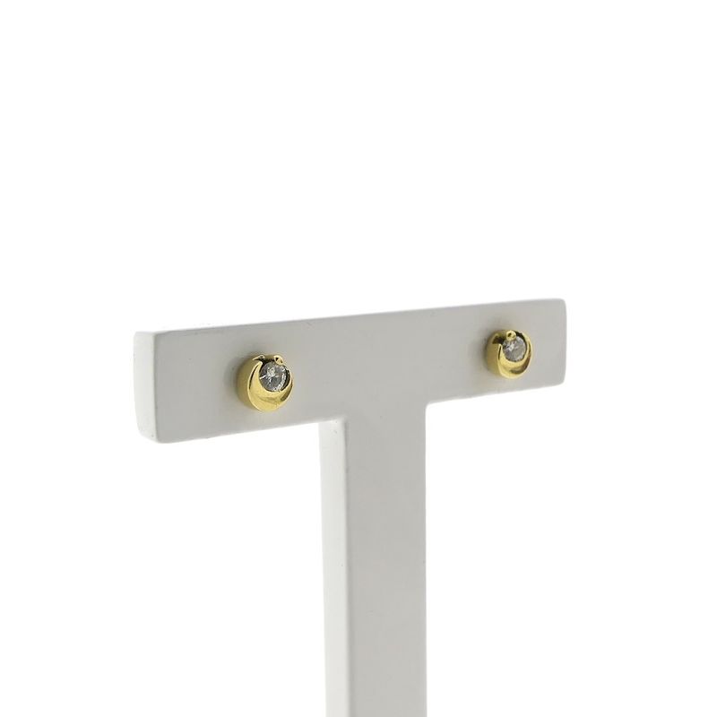 Image 3 of 18 ct. Gold stud earrings with diamond | 0.16 ct.