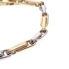 Image 2 of Two-tone solid gold link bracelet | 19 cm