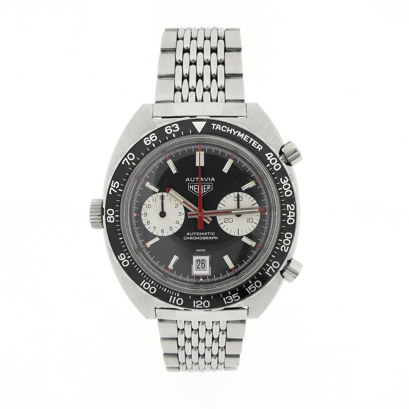 Image 5 of Heuer Autavia 1163; Vintage chronograph men's watch