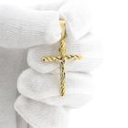 Image 11 of 18-karat two-tone gold pendant of a cross with a corpus | INRI