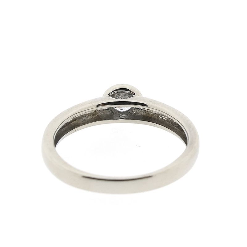 Image 3 of White gold solitaire ring with diamond | 0.17 ct.