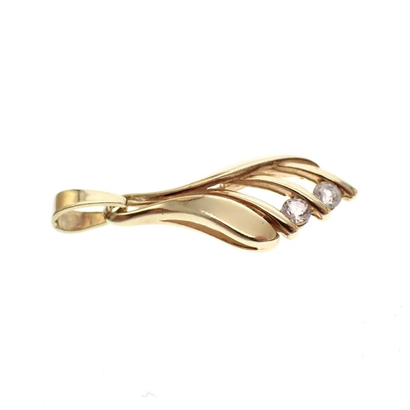 Image 6 of Golden fantasy pendant with zirconia