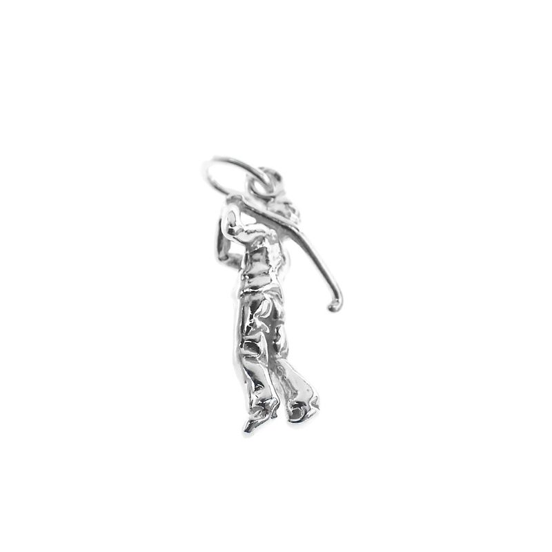 Image 2 of Silver pendant; Hockey player