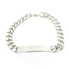 Image 1 of Silver gourmet bracelet with engraving; Men | 22 cm