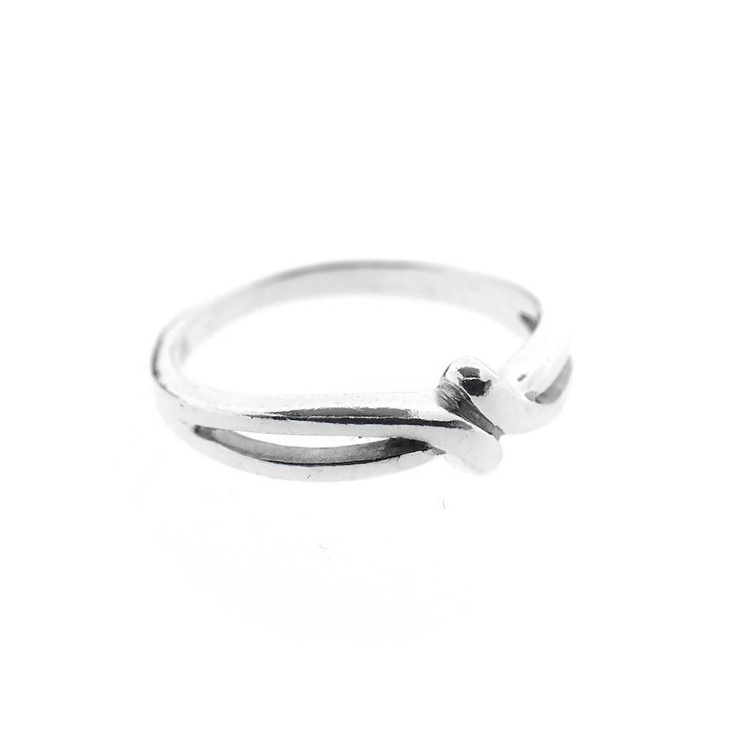Image 3 of Silver ladies ring with knotted design