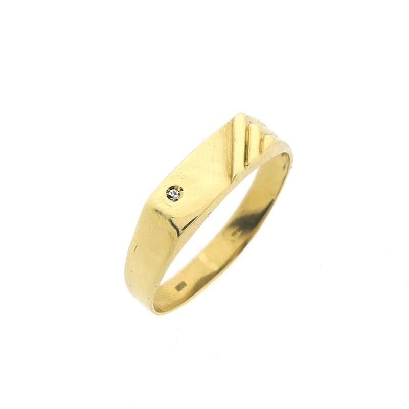 Image 1 of 8-carat men's ring with diamond | 0.005 ct.