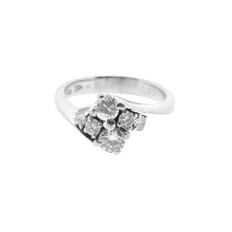 Image 4 of White gold ring with diamond 0.80 ct.