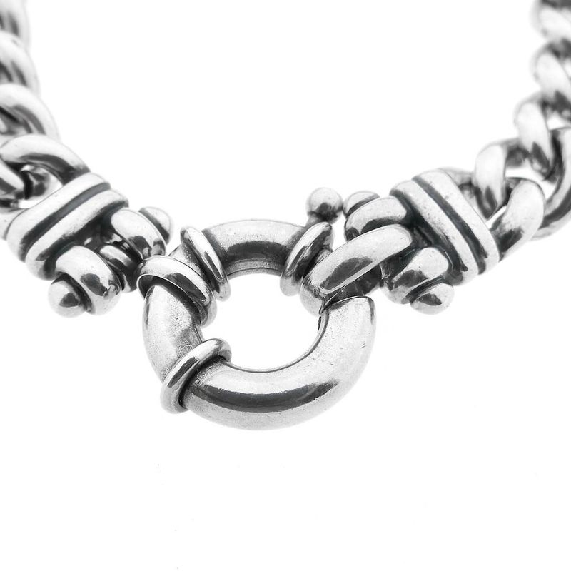 Image 3 of Robust silver gourmet link bracelet