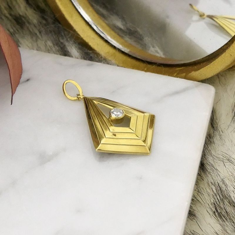 Image 2 of Gold pendant with zirconia