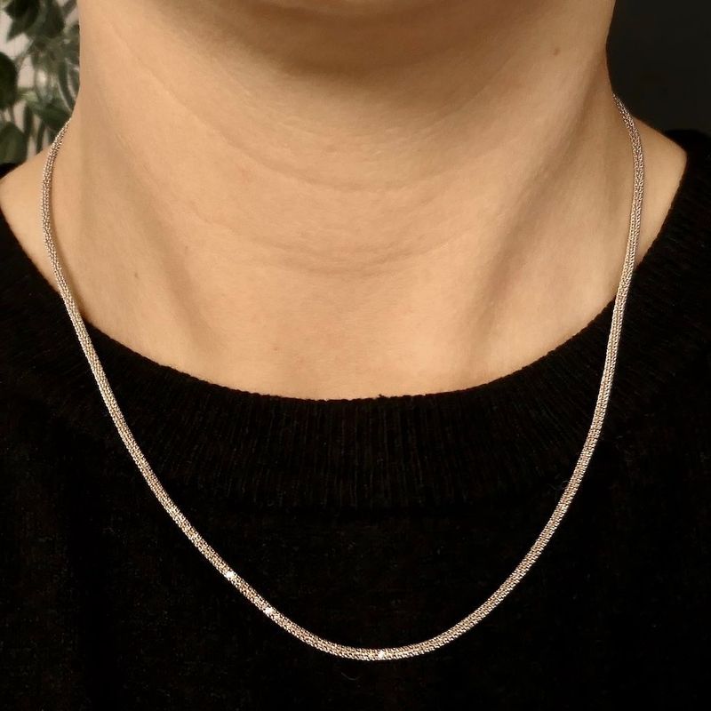 Image 8 of White Gold Fantasy Link Necklace