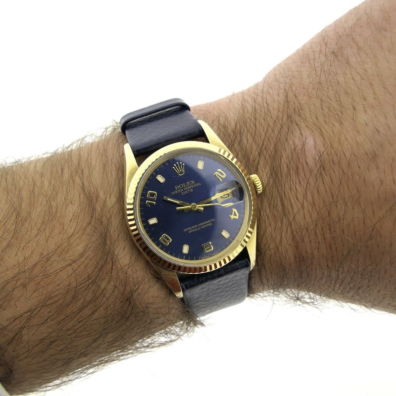 Image 9 of Rolex Oyster Perpetual Date 15037; 14k gold watch