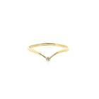Image 3 of Gold V-shaped ring with diamond