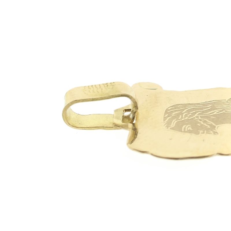 Image 5 of Gold pendant of the face of Jesus on parchment