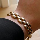 Image 8 of Bicolor gold Bismarck link bracelet