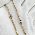 Image 11 of Two-tone gold jasseron link bracelet with Nazar (Lucky Eye); 19 cm | Midas