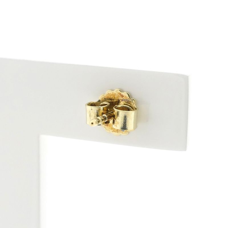 Image 5 of Golden Solitaire Stud Earrings with Diamond; 0.22 ct.