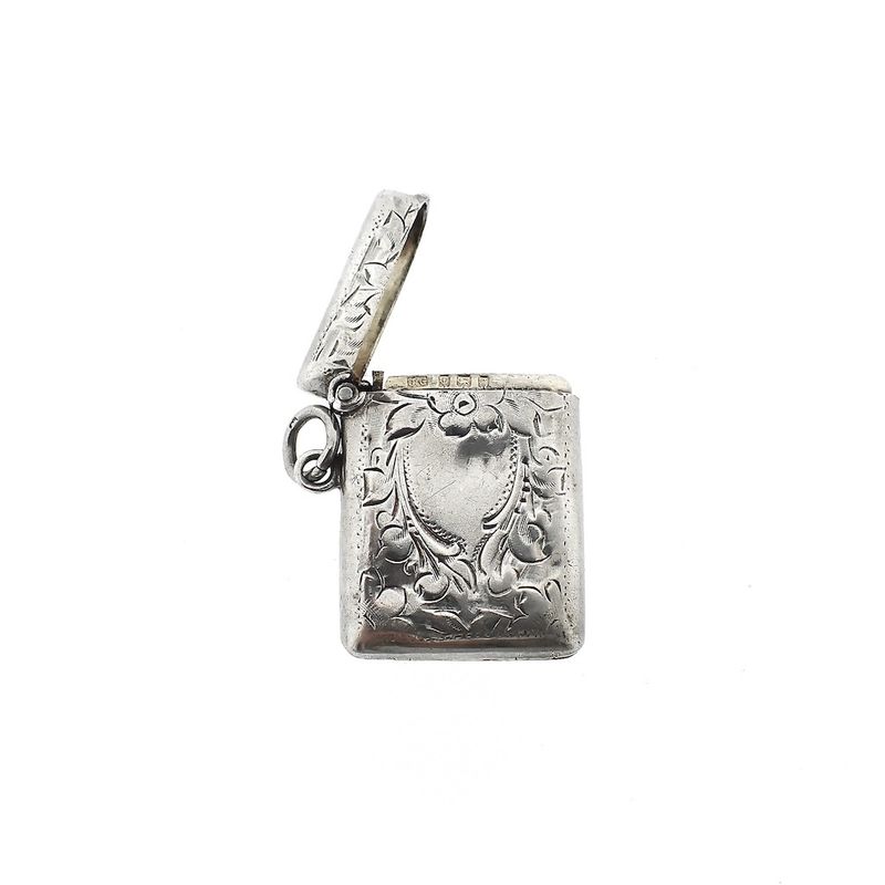 Image 2 of Silver matchbox/tinderbox; Antique