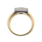 Image 7 of Two-tone gold ring with topaz and diamonds; 0.12 ct.