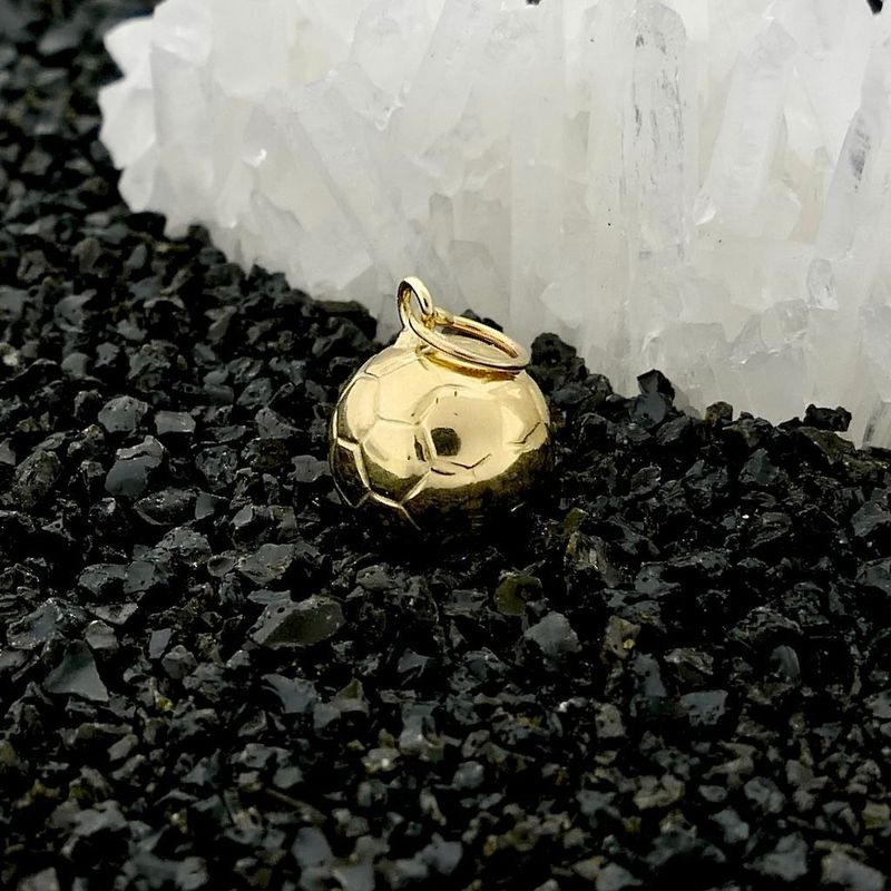 Image 2 of Gold pendant of a football