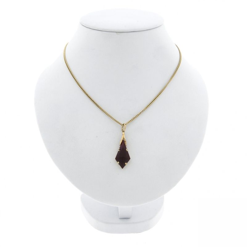 Image 3 of Gold pendant with carnelian | Vintage