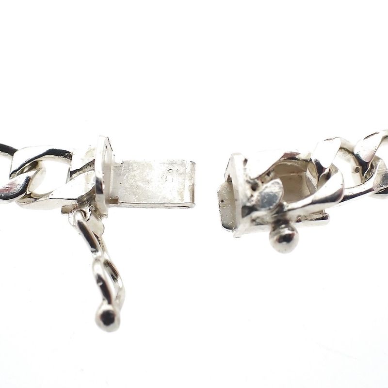 Image 9 of Silver bracelet with an engraved plate featuring 18K gold patches | 20 cm
