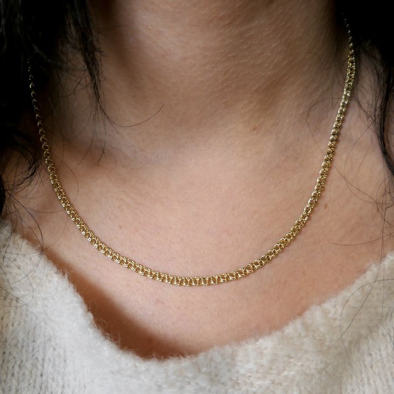 Image 7 of Golden Prince of Wales link chain; 45 cm