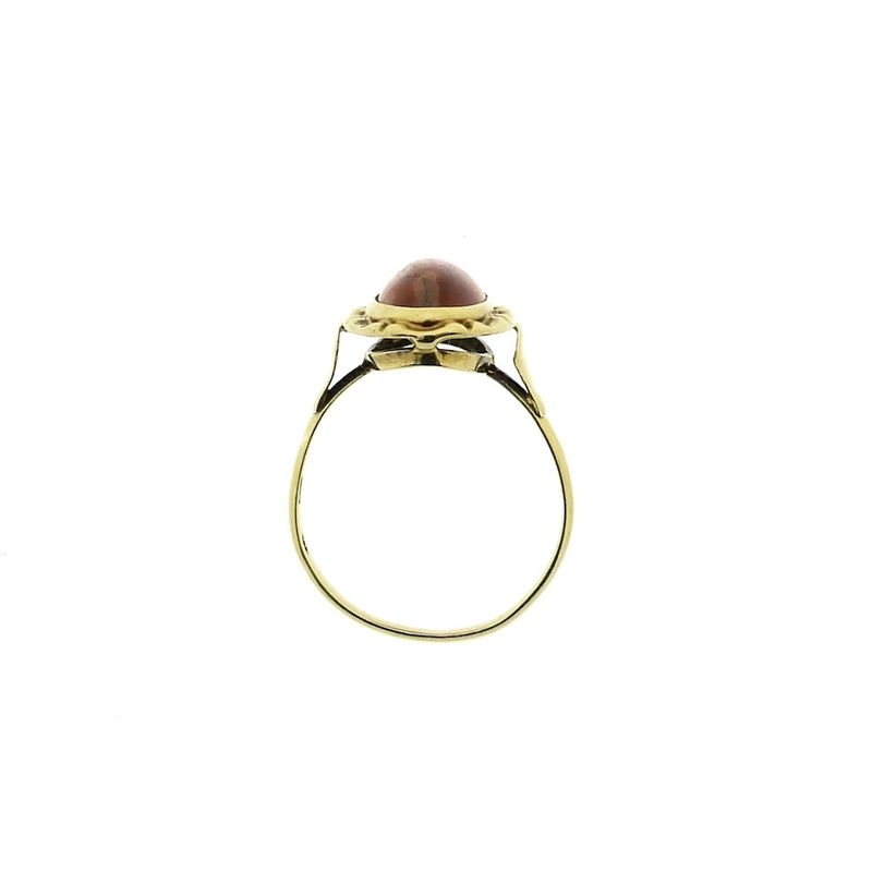Image 8 of Gold ring with moss agate | Vintage
