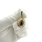 Image 11 of Vintage gold pendant with garnet and filigree technique
