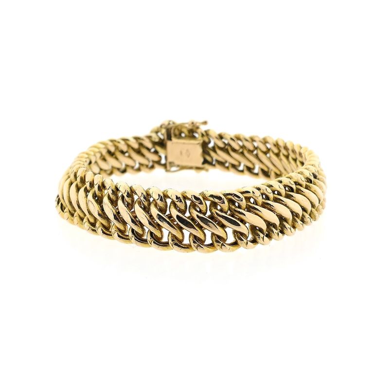 Image 3 of Gold French Gourmet Link Bracelet; 14 Carat; 19.5 cm