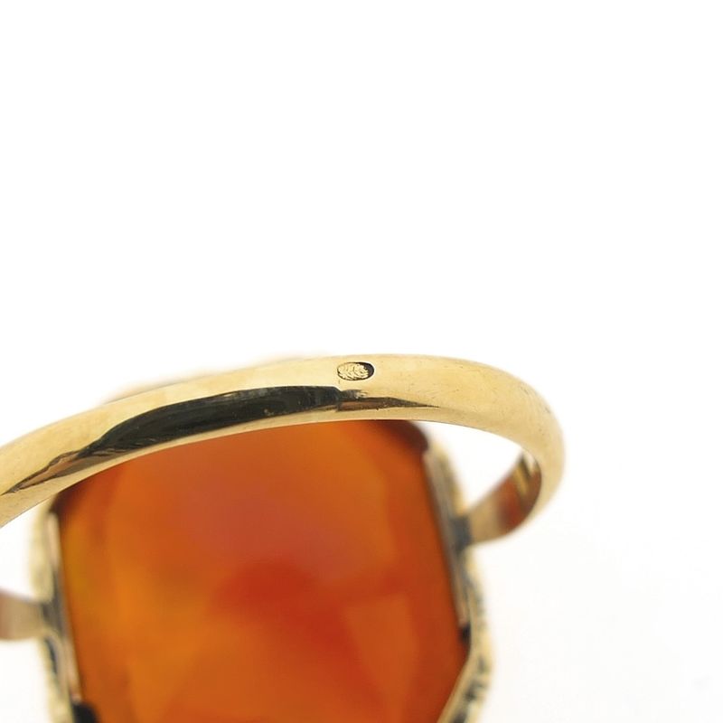 Image 6 of Vintage gold ring with carnelian | Family crests