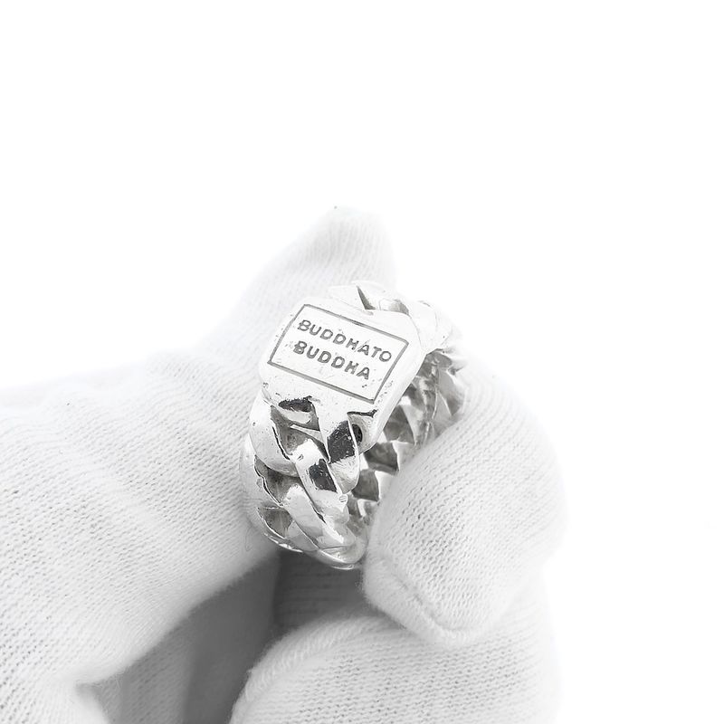 Image 7 of Silver Buddha to Buddha ring | Chain