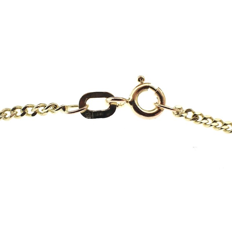 Image 4 of Gold necklace with a fixed pendant with zirconia | 42 cm