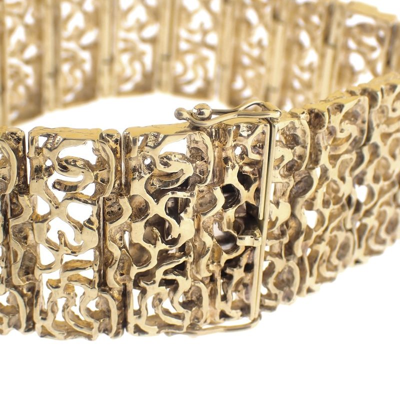 Image 7 of Gold wide fantasy link bracelet