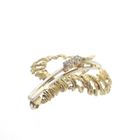 Image 3 of Two-tone gold fantasy brooch with zirconia