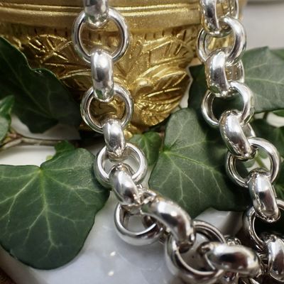 Silver jasseron link bracelet | 21 cm Image 2 of Silver jasseron link bracelet | 21 cm