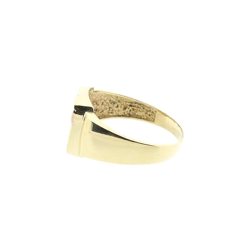 Image 7 of Two-tone gold signet ring