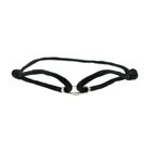 Image 1 of Black Satin Cord Bracelet with Silver Link