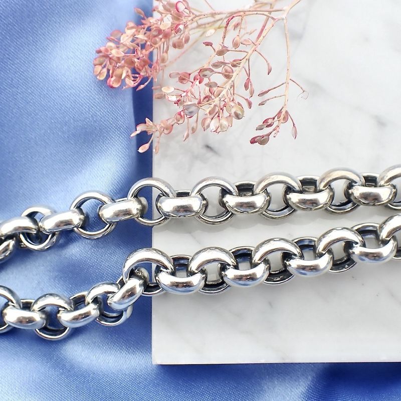 Image 2 of Silver robust jasseron necklace | 50 cm