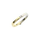 Image 1 of Two-tone gold square solitaire ring with diamond; 0.01 ct.