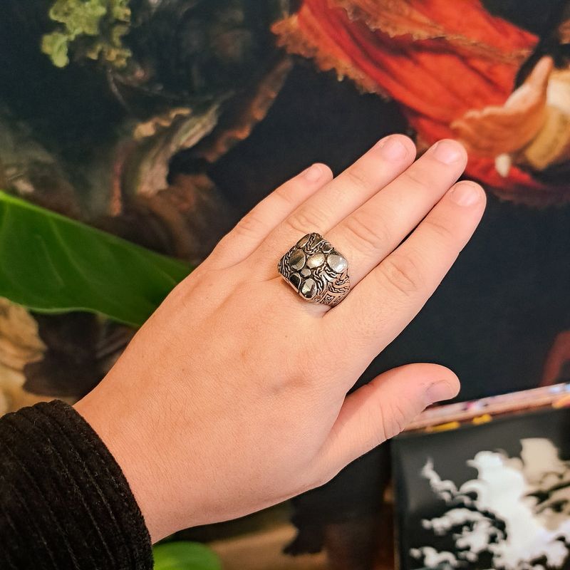 Image 7 of Silver ring with Maori pattern