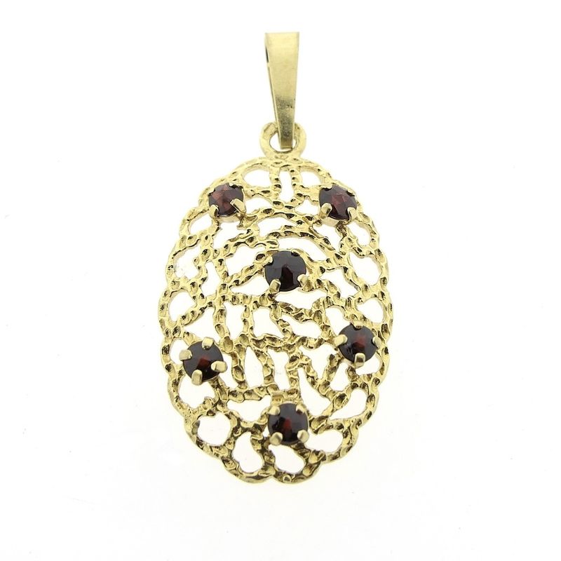 Image 1 of Vintage gold pendant with garnet
