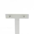 Image 1 of White gold solitaire stud earrings with 0.12 ct diamond.