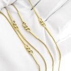 Image 8 of Long gold Venetian link chain/sautoir with bars