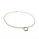 Image 10 of Gold necklace with a fixed pendant and diamonds | approx. 0.04 ct. | 45 cm